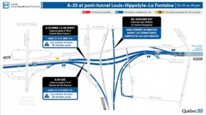 Des fermetures complètes de nuit du pont-tunnel