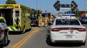 Véhicule embouti un autre sur la route 132