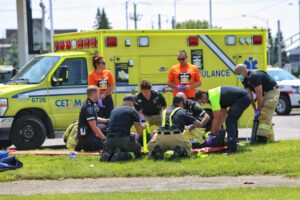 Collision entre auto et moto à Delson