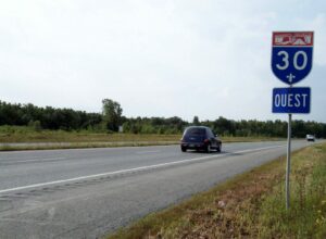 Entrave sur l&rsquo;autoroute 30 entre Saint-Philippe et La Prairie