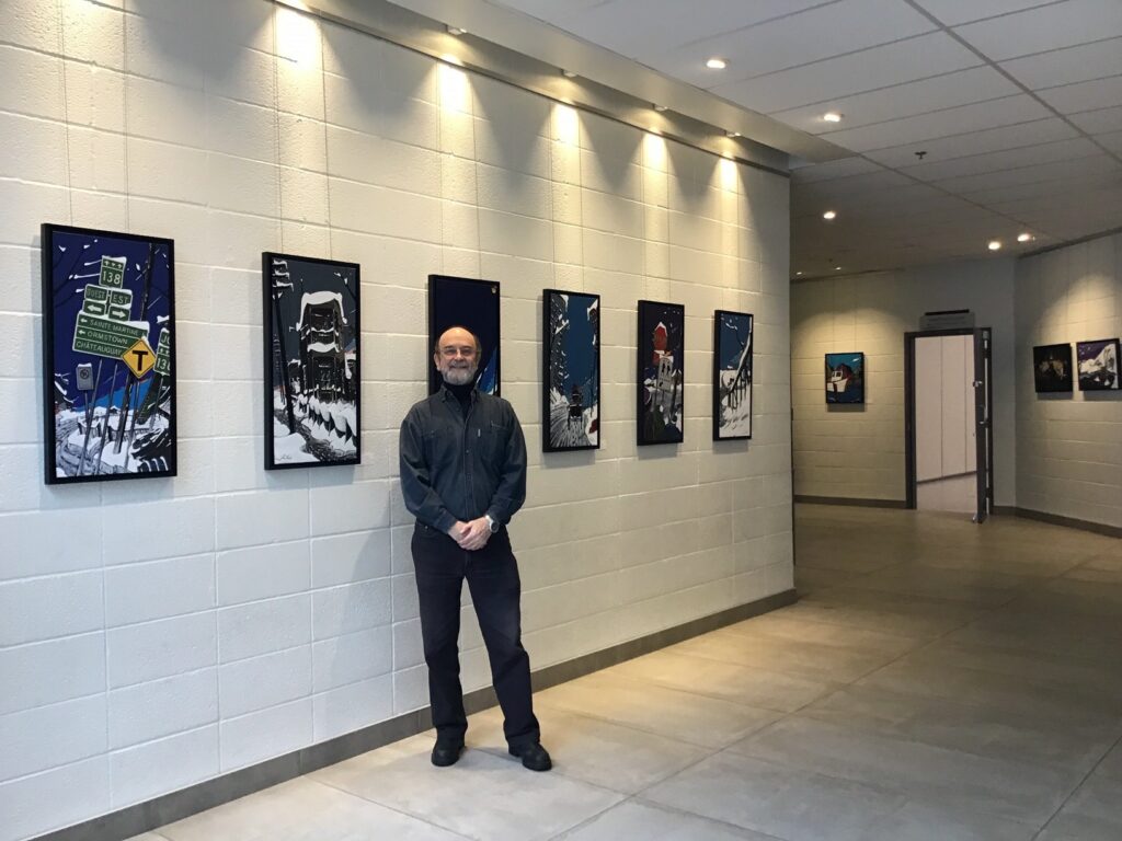 Un artiste peint et expose ses souvenirs d’hiver