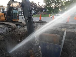 Bris d&rsquo;une conduite d&rsquo;eau à Sainte-Catherine