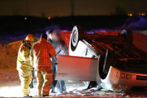 Capotage sur la rue Saint-Pierre