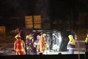 Capotage sur l’autoroute 15 à Candiac