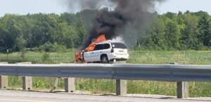 Tabac en vrac retrouvé dans l’auto en feu