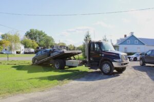 Sortie de route sur le rang Saint-Régis