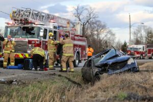 Accident dans un rang à Saint-Constant