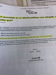 Les employés du CISSSMO doivent éviter de parler aux journalistes, selon une note