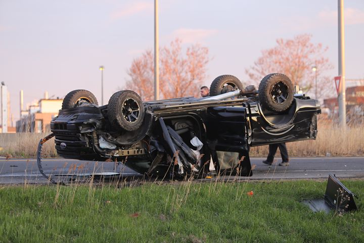 VIDÉO – Poursuite policière et camion renversé à Candiac