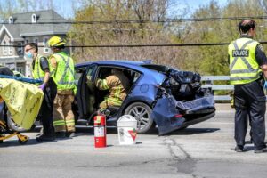 Accident sur la route 132 à Sainte-Catherine