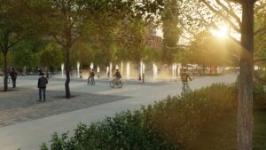 Une place publique de 4 M $ au cœur du Square Candiac