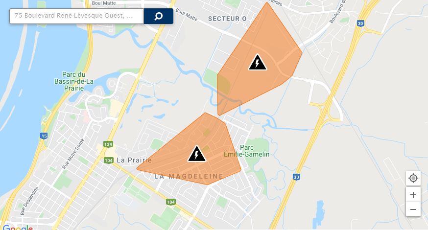 Plus de 600 résidents de La Prairie privés de courant