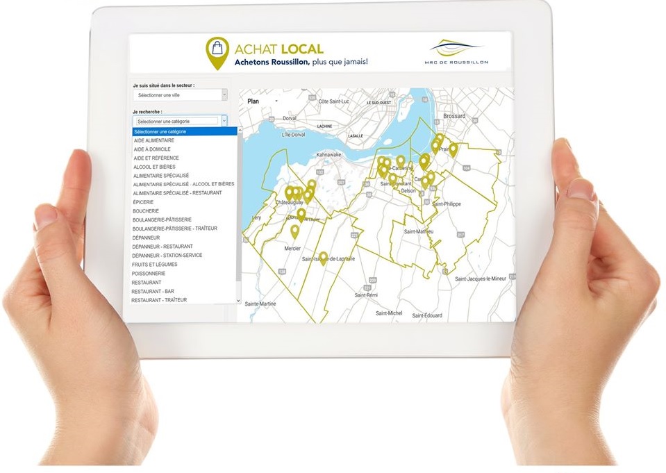 La MRC de Roussillon crée une carte interactive des commerces ouverts