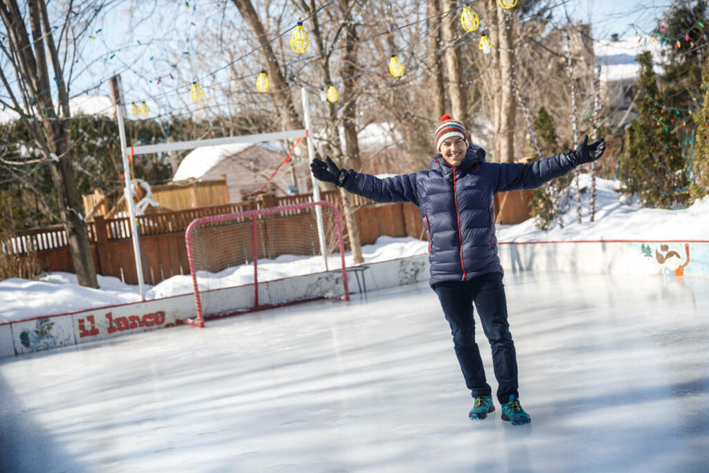 Un parc hivernal dans sa cour