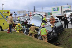 Collision sur la route 132 à Sainte-Catherine