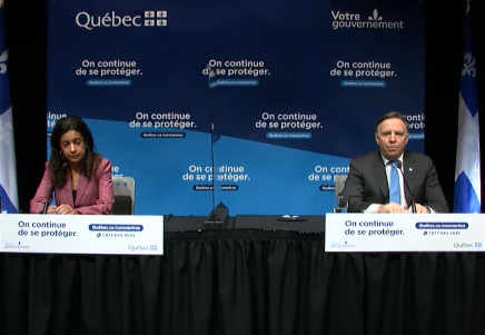 Les quatre chefs de parti s&rsquo;adressent ensemble aux Québécois avant les Fêtes