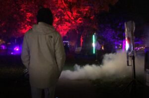 VIDÉO – Le parcours illuminé au parc Fleur-de-lys à Sainte-Catherine