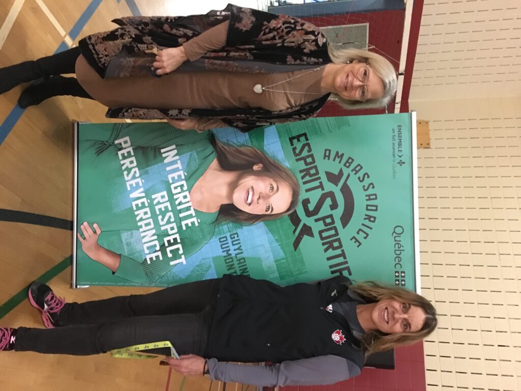 Une Olympienne raconte son parcours à des élèves