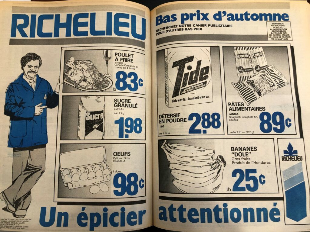 Samedi nostalgie – les spéciaux d’épiceries en… 1980