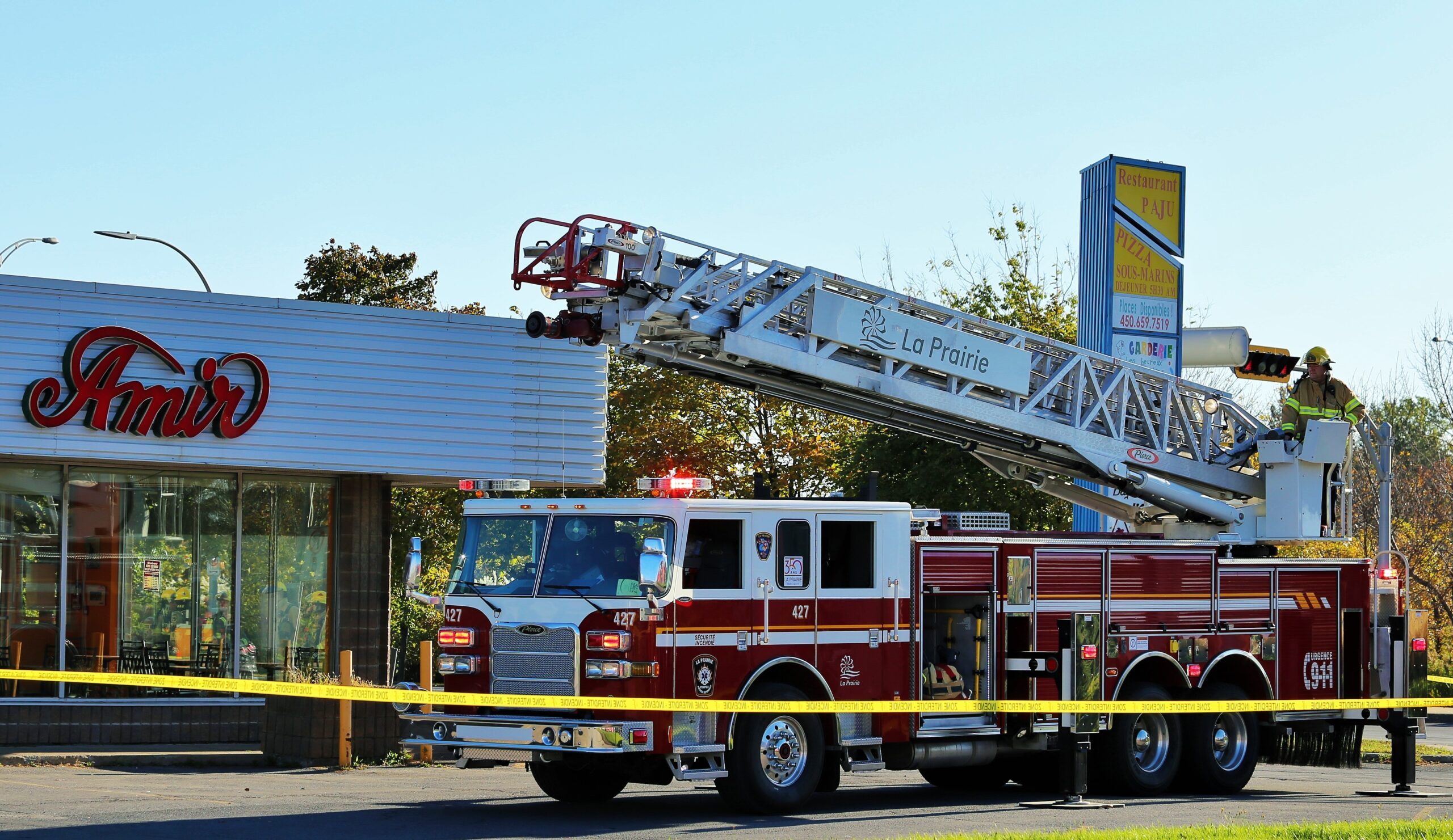 Début d’incendie au restaurant Amir à Candiac