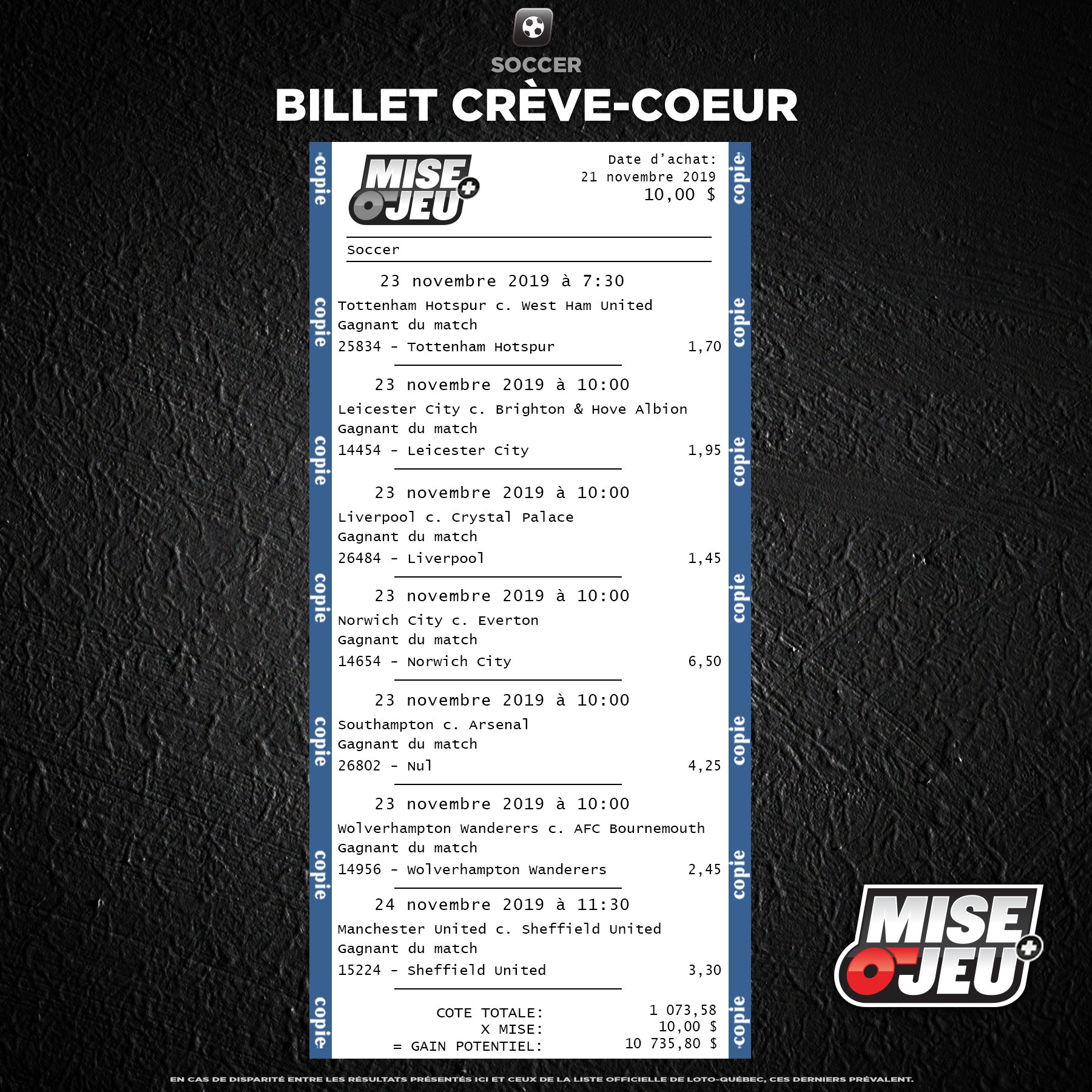 Un Candiacois passe près de remporter 10 735 $ sur Mise-o-jeu