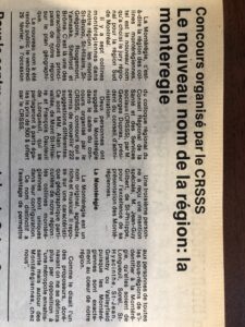 Samedis nostalgie – Il y a 40 ans jour pour jour naissait la Montérégie