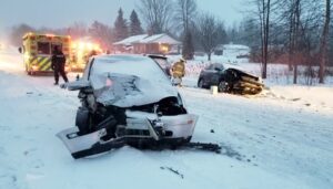 Accident sur la route 104  : arrestation d&rsquo;un conducteur avec les capacités affaiblies
