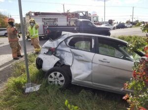 VIDÉO-Collision sur la route 132 à Sainte-Catherine