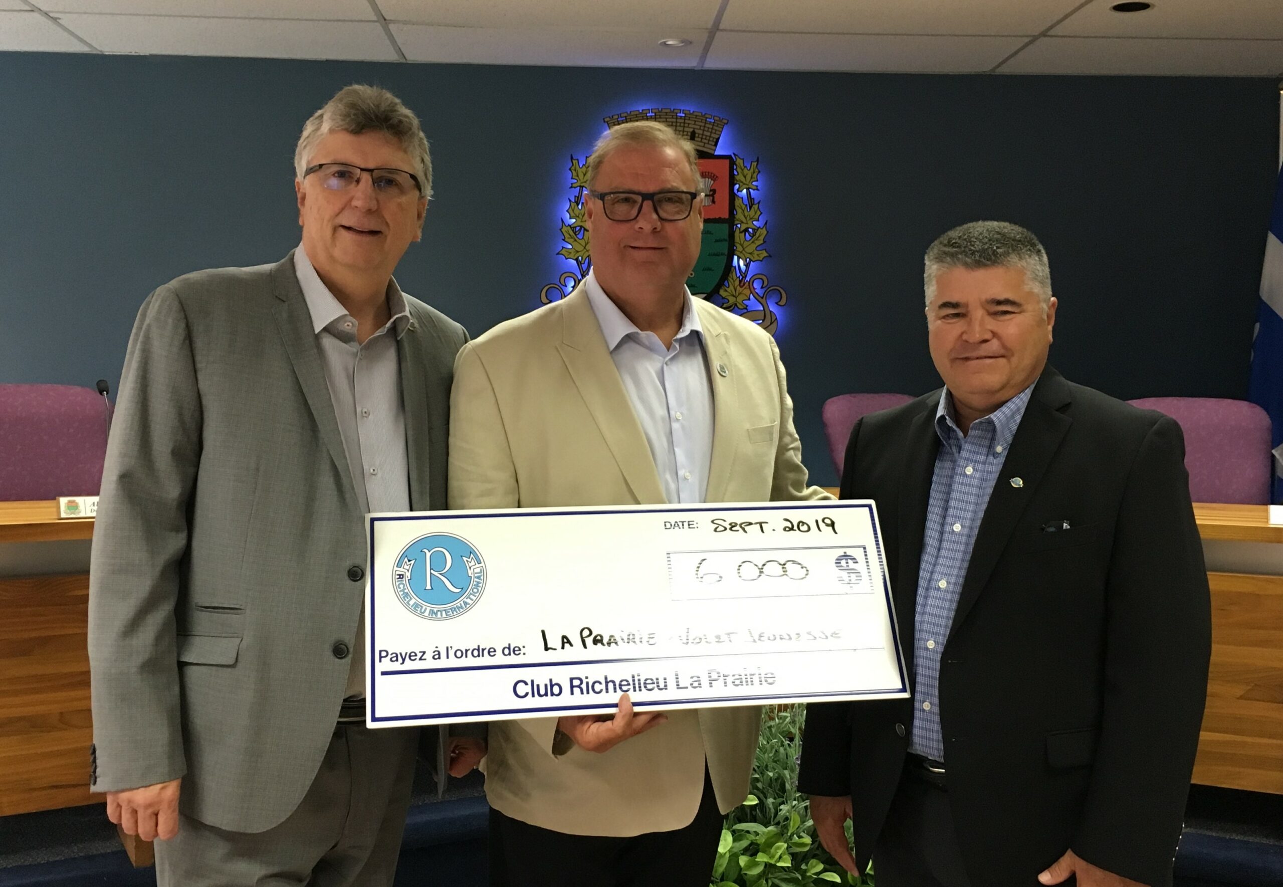 Le Club Richelieu remet 6 000 $ à des organismes de La Prairie