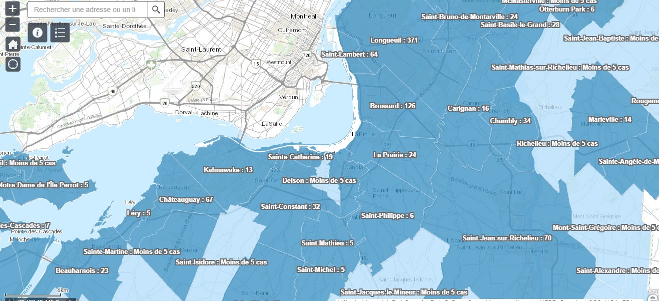 COVID-19 : autour de 100 cas dans la région