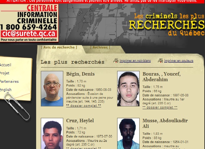 Un homme de la Rive-Sud parmi les 6 criminels les plus recherchés au Québec