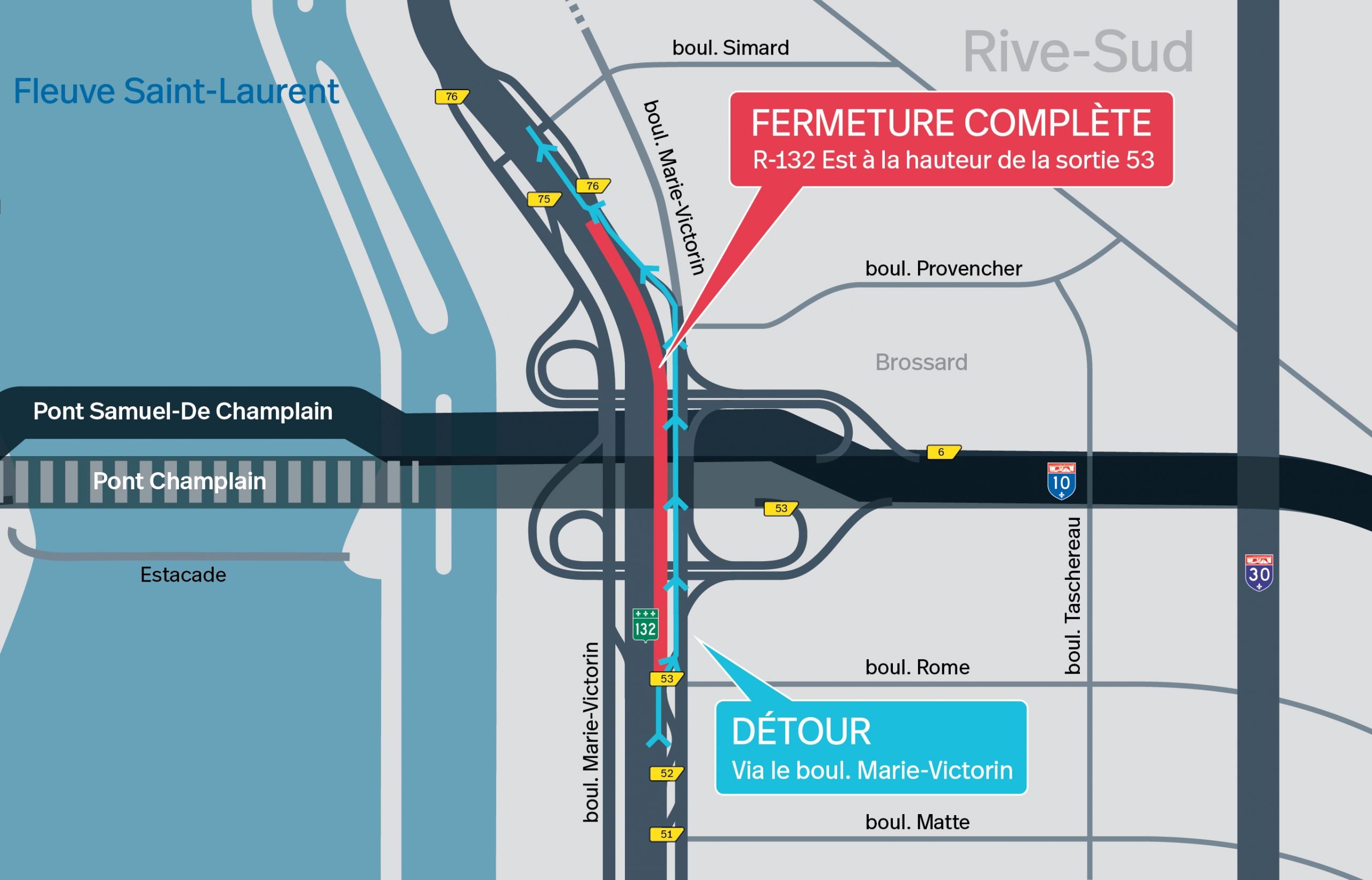 Nouvelle fermeture sur la route 132 la nuit prochaine