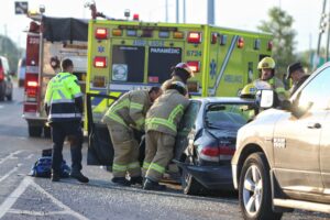 Accident impliquant trois véhicules à Delson