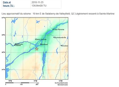 La terre a tremblé dans la région