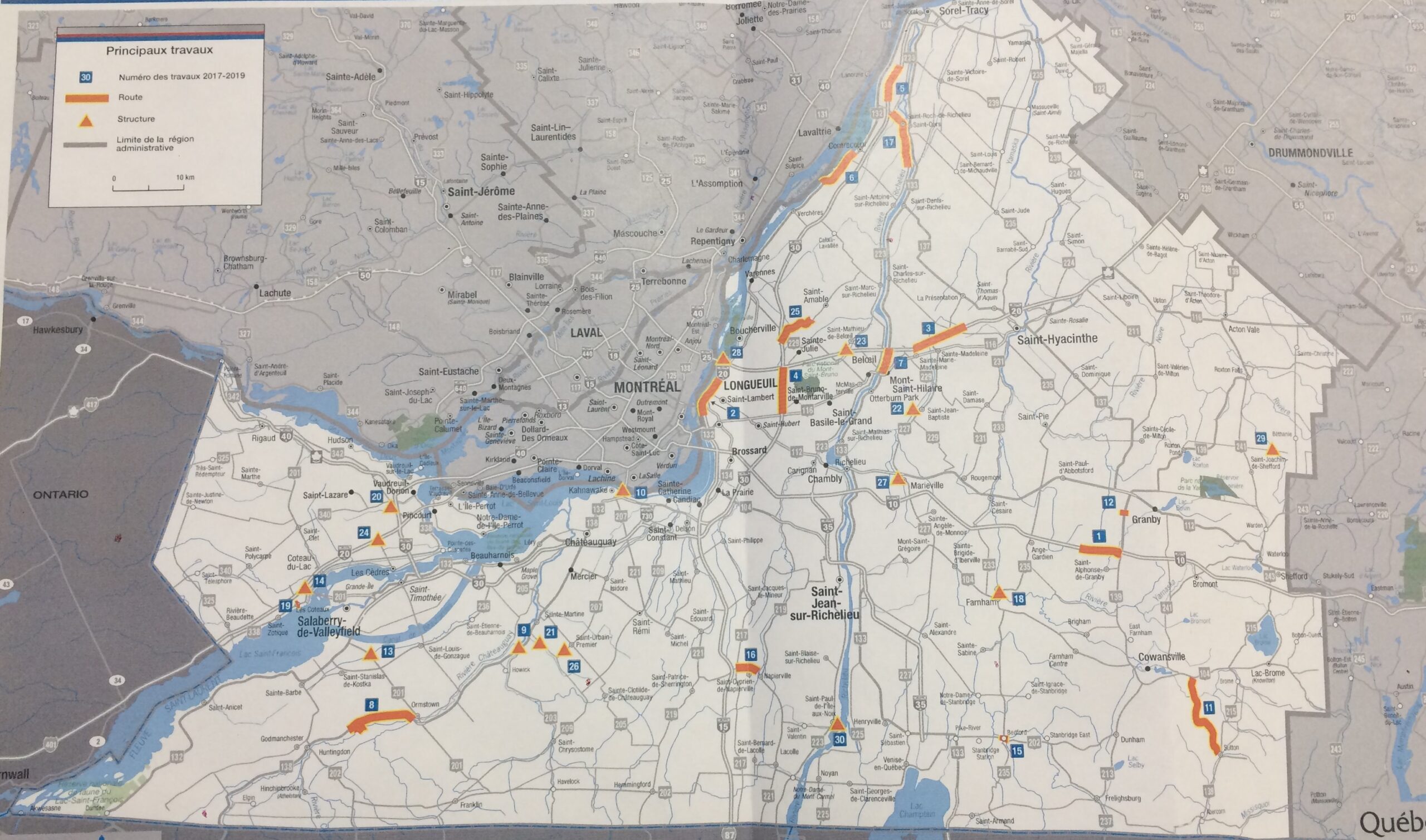 Investissement de 544 M$: le pont Honoré-Mercier parmi les 324 chantiers en Montérégie