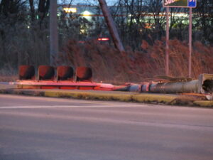 Feu de circulation au sol sur la route 132 à Saint-Constant