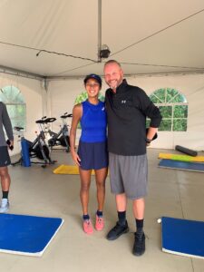 Les premiers coups de raquettes de Leylah ont eu lieu dans la région