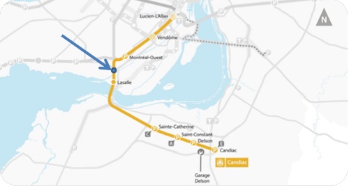 Une gare temporaire à Lachine sur la ligne Candiac
