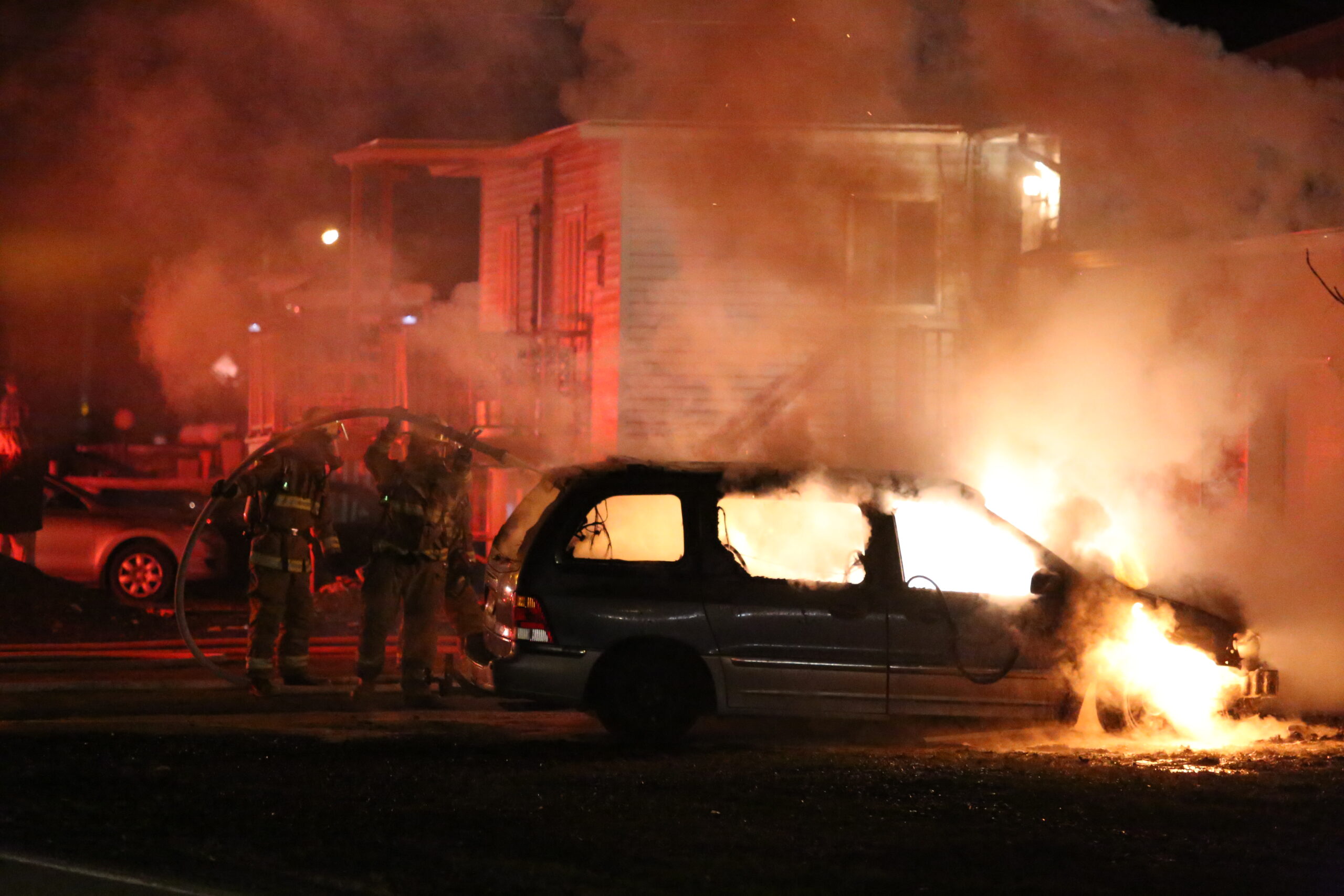 Feu de véhicule à Saint-Philippe