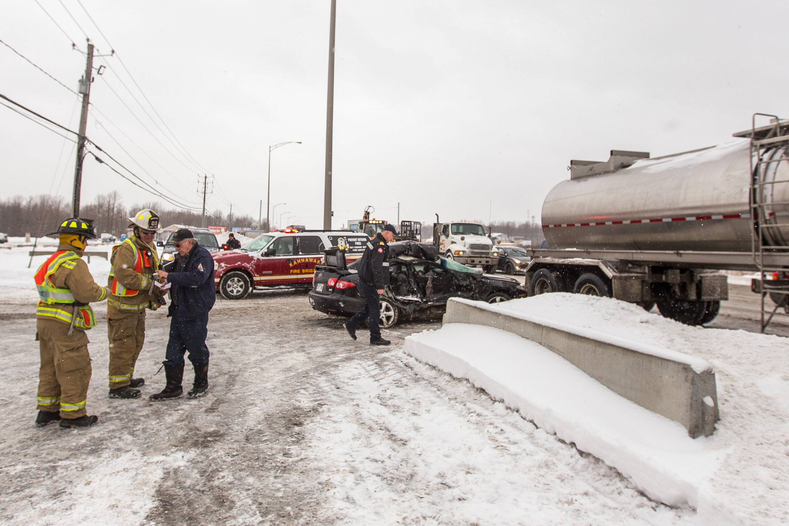 Entente de partenariat avec les pompiers de Kahnawake