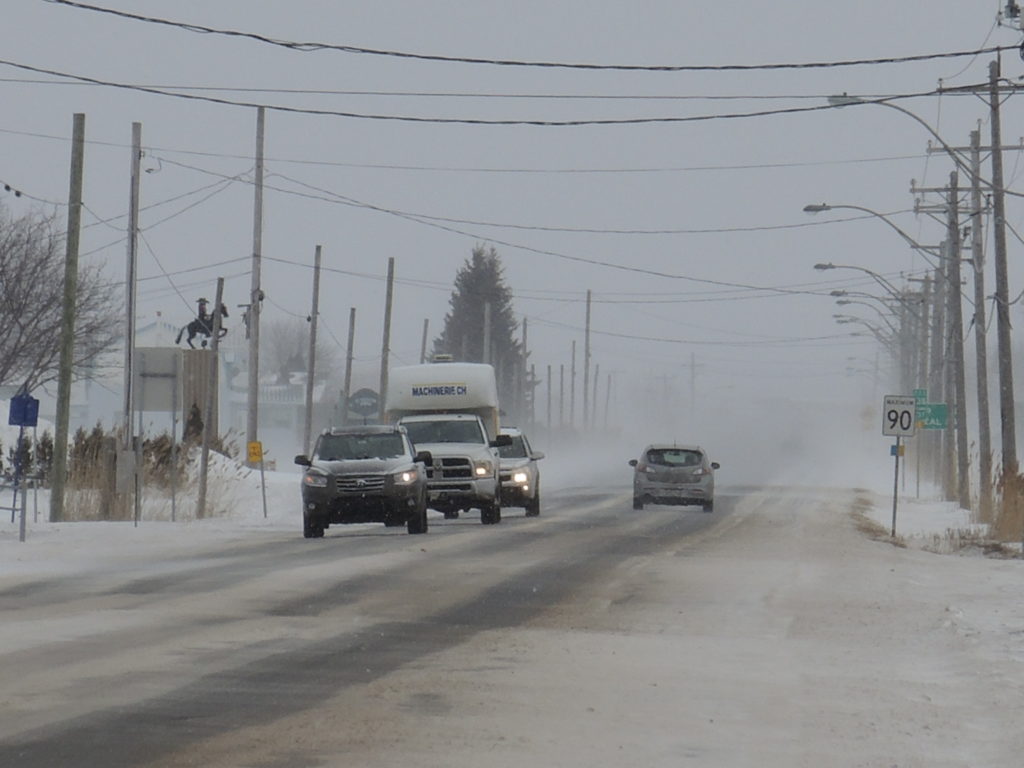 Pas de clôture à neige sur la route 138