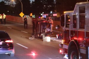 Une voiture fait des tonneaux sur le boulevard Taschereau