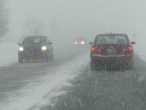 Conditions routières difficiles en fin de journée