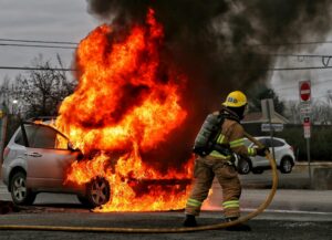 Incendie d&rsquo;un véhicule à Delson