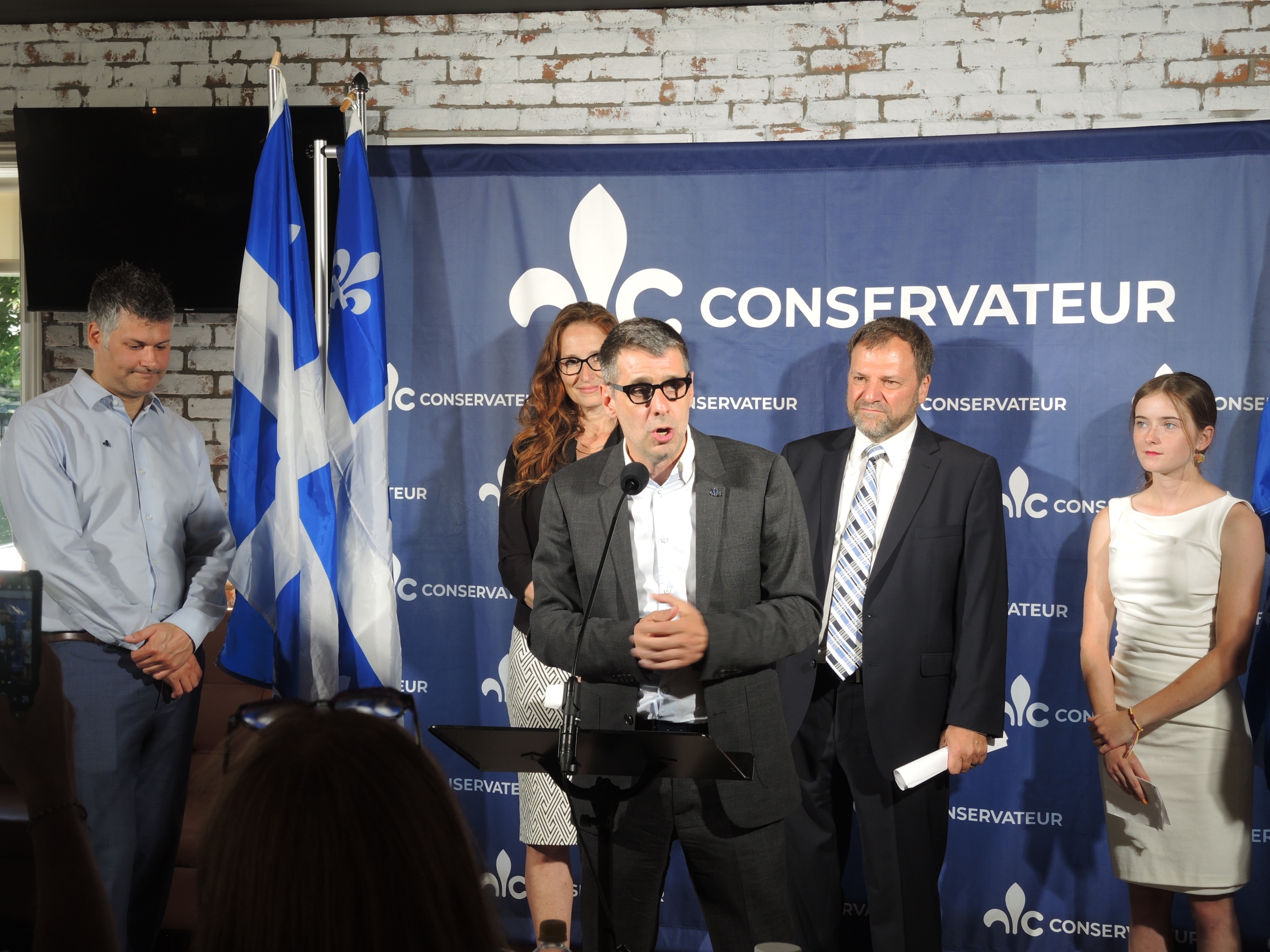 Éric Duhaime présente son candidat dans Sanguinet