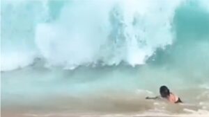 Une baignade pas relaxante