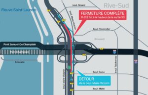 Des fermetures de nuit de la 132 cette semaine
