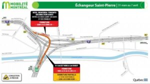 Travaux dans l&rsquo;échangeur Saint-Pierre en fin de semaine