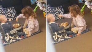 Un moment 100% mignon capté sur le vif!