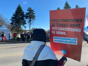 VIDÉO – En grève à l’Hôpital Anna-Laberge